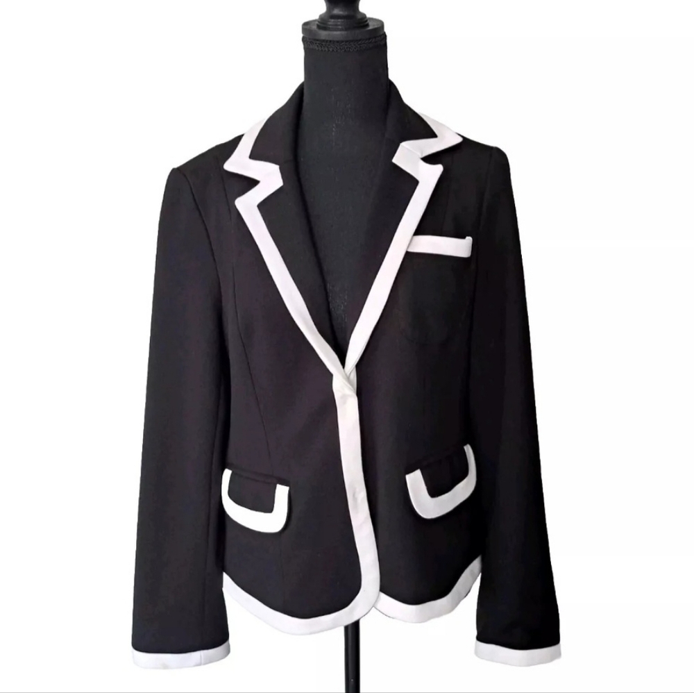 Madison Petites Black Jacket White Trim 12P